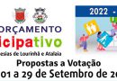 Período de Votação Orçamento Participativo da Freguesia 2022-2023